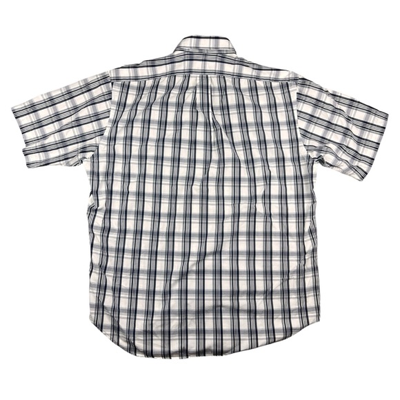 Ralph Lauren Shirt Men’s Large Blake Blue White Plaid Button Down Short Sleeve - Picture 3 of 10